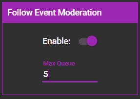 Follow Event Moderation